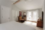 Spacious upstairs bedroom on the fourth floor with private deck 