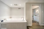 Jacuzzi tub in the basement suite