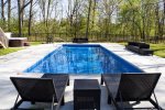 Take a dip in the Large private pool 