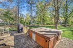 Enjoy a soak in the hot tub 