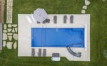 Aerial shot of the pool deck