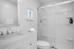 Basement bathroom with tub/shower 