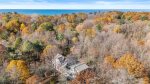 Drone shots of the home in the fall 