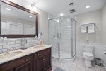 Updated bathroom with double sinks in upstairs suite