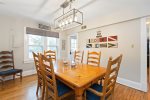 Solid dining room table off the kitchen