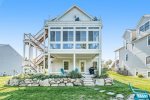 Beautiful screen porch and upper deck with views of the Lake