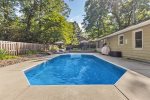 Exterior views of pool and pool deck 