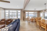 Main living area with lake views