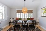 Dining room table easily accommodates 8 people