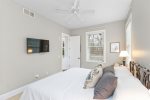 Spacious first-floor Bedroom 1 featuring a private en suite bathroom for added comfort and convenience