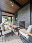 Outdoor Fireplace and Seating Area