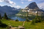 Hidden Lake from Logans Pass at the top of Going To The Sun Road in Glacier National Park.