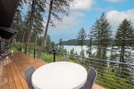 Dine alfresco and enjoy incredible views of Whitefish Lake.