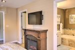 Master Bedroom TV and Fireplace 2