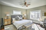 Master Bedroom with ensuite bathroom-on main level. Lots of light & lush seating