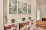 Art, movies and books for guests to enjoy