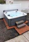 Jetted hot tub fully fenced for privacy
