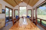 Dining room over looking the Gallatin River