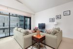 Main living area, lots of light, floor to ceiling windows