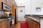 Kitchen/ stainless steel appliances/ hardwood floors