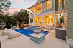 Perfect for Families! LUXURY 30A WaterColor Home! Private Pool, Spa, Golf Cart, Bikes, Sleeps 20+