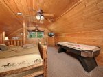 Loft king bed with Air hockey table