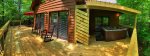 Nice big deck with hot tub