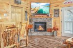 Living room fireplace